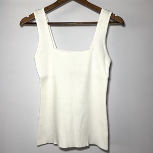 Gilli white square neck tank